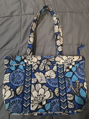 Vera Bradley Blue Floral Quilted Tote Bag